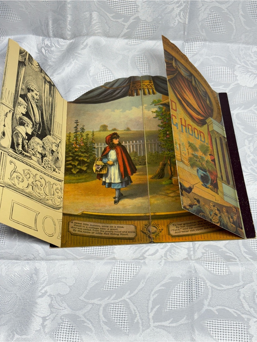 Vintage Pop-Up Little Red Riding Hood Book - Red & Brown